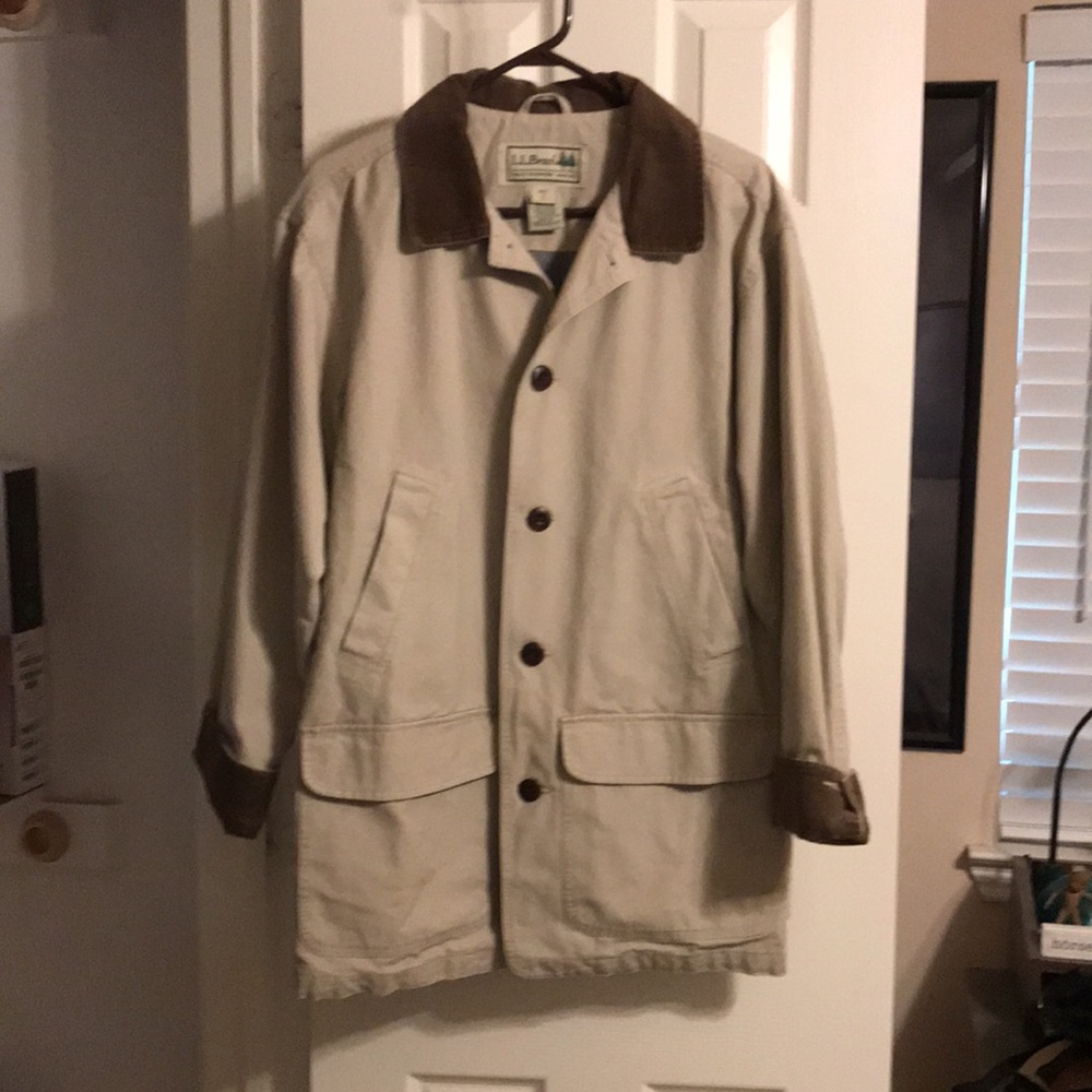 L.L. Bean Trench Coat with Brown Cuffs